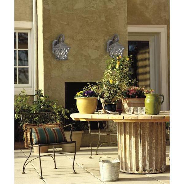 1 Light 11.5" Rust Clear Water Glass Panels Wall Light Fixture 2