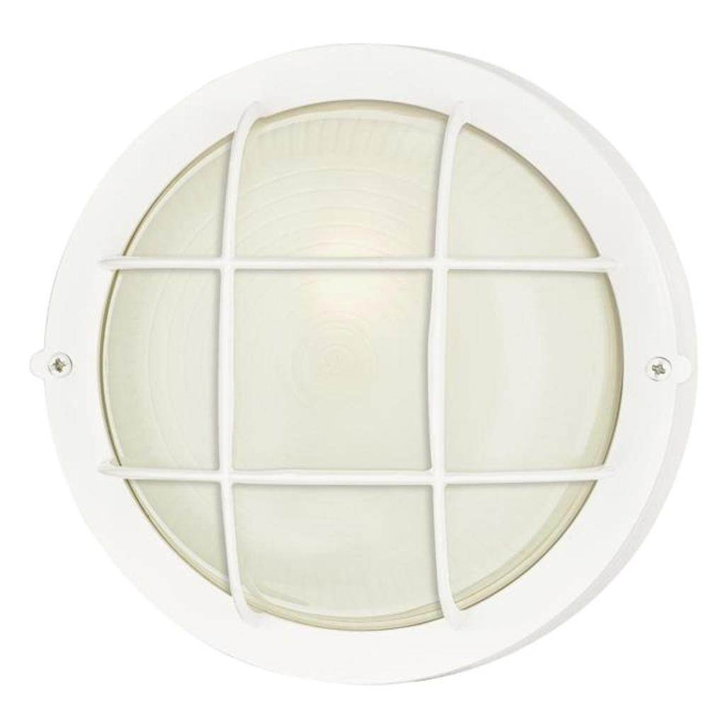 1 Light White Finish Steel White Glass Wall Light Fixture 1
