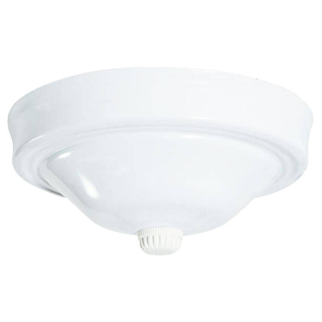 5" White Metal Schoolhouse Style Ceiling Blank Up Kit 1