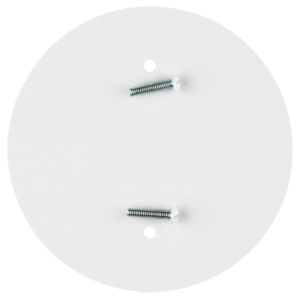 4.75" White Metal 4" Outlet Box Concealer 1