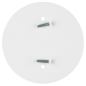 4.75" White Metal 4" Outlet Box Concealer 1