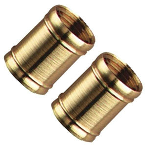 .6" Polished Brass Metal Coupling (2 pack) 1