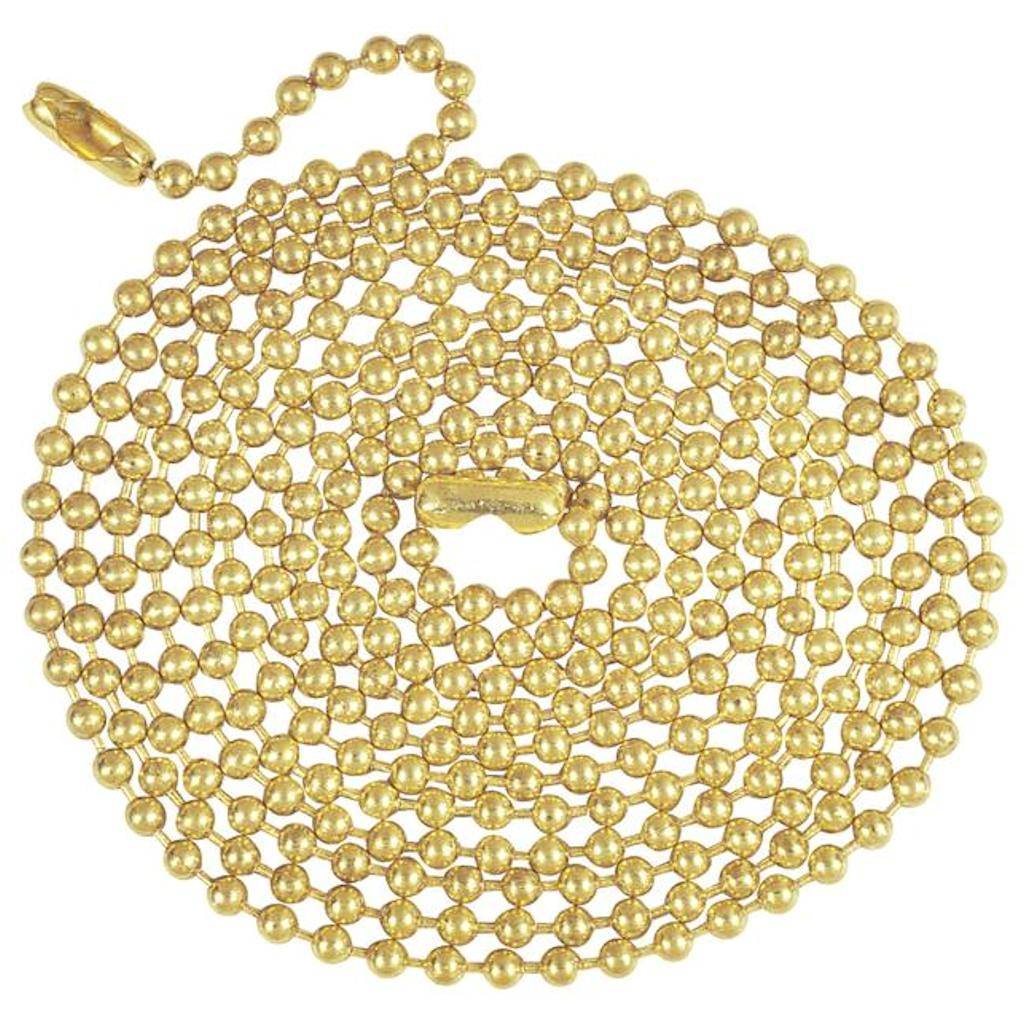 5' Brass Beaded Chain with Connector 1