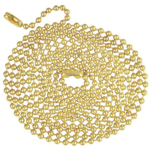 5' Brass Beaded Chain with Connector 1