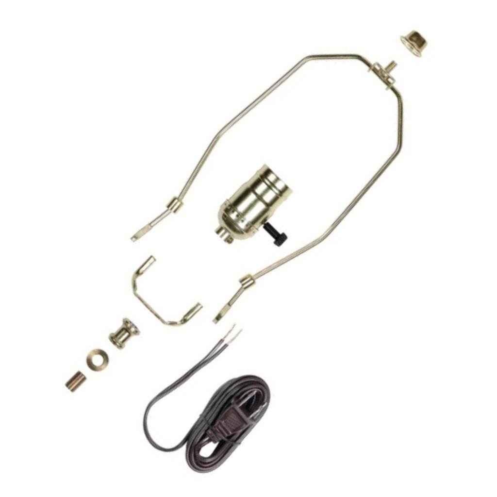 10" Brass 3-Way Socket "Make a Lamp" Kit 1