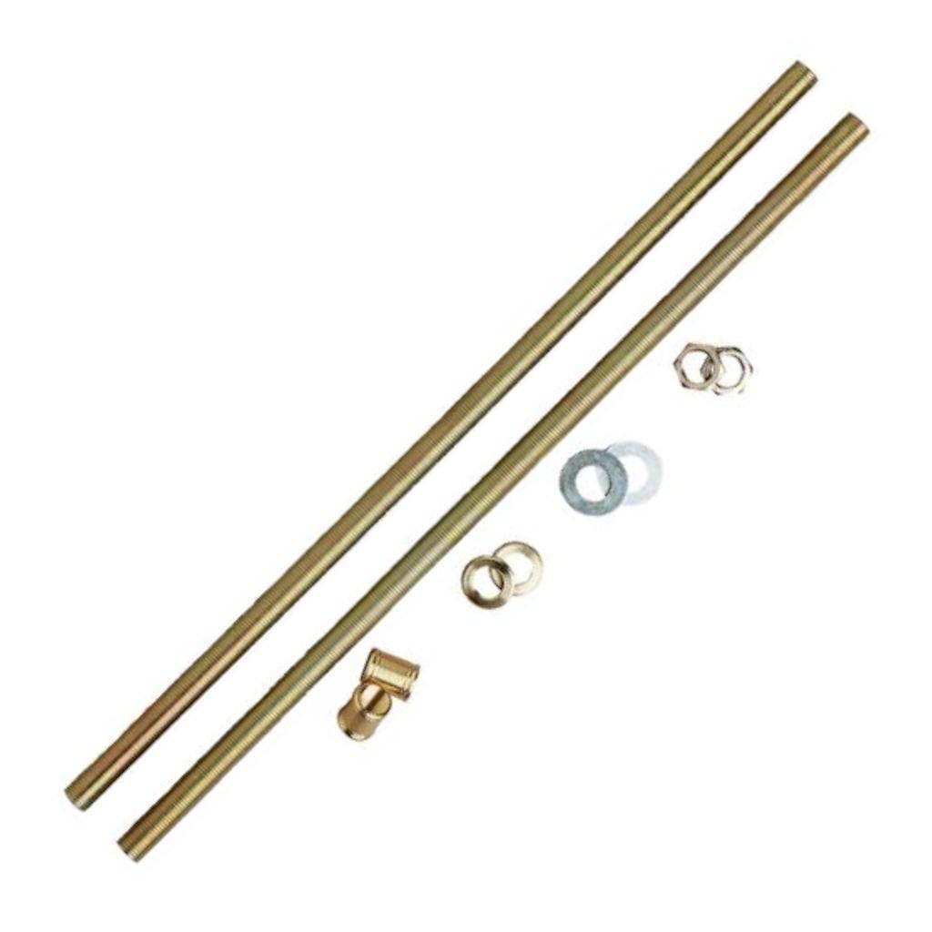 12" Brushed Nickel Lamp Pipe Kit 1