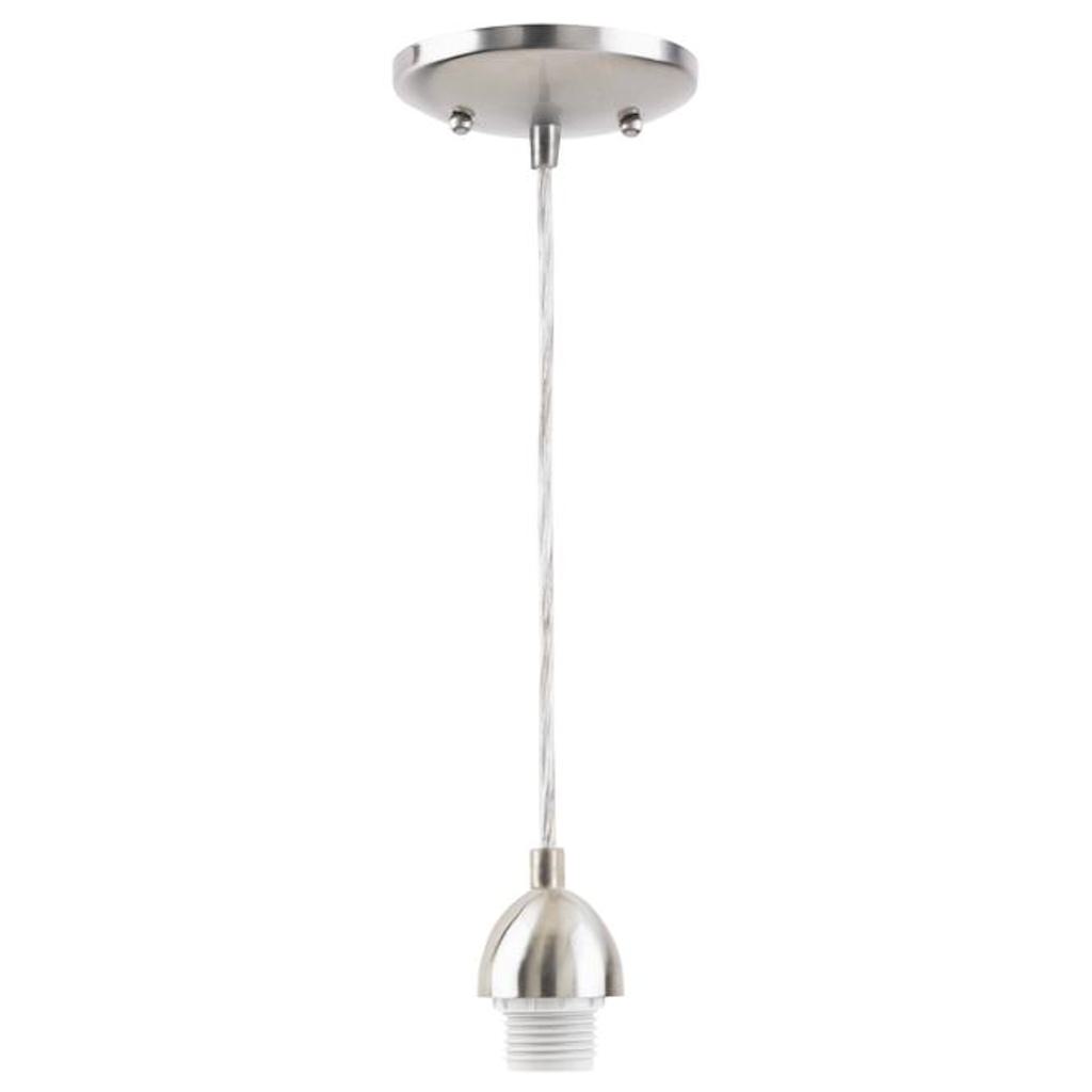 1 Light (Medium Screw Base) 5" Brushed Nickel Finish Mini Pendant Light Fixture 1