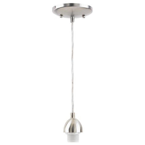 1 Light (Medium Screw Base) 5" Brushed Nickel Finish Mini Pendant Light Fixture 1