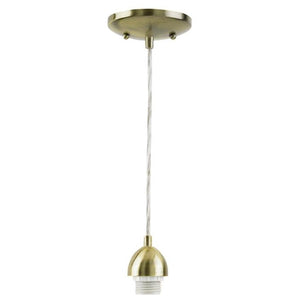 1 Light (Medium Screw Base) 5" Antique Brass Finish Mini Pendant Light Fixture 1