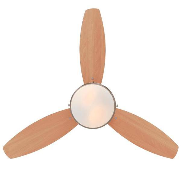 42" Brushed Nickel Reversible Three-Blade Indoor LED Ceiling Fan 4