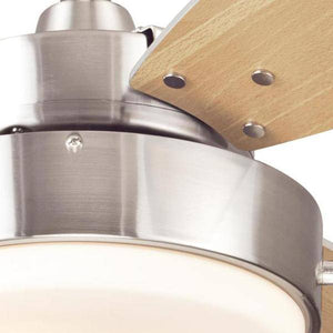 42" Brushed Nickel Reversible Three-Blade Indoor LED Ceiling Fan 5