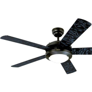 52" Matte Black 5 Reversible Blades Indoor LED Ceiling Fan 3