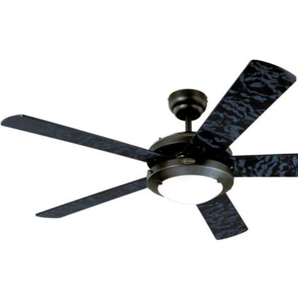 52" Matte Black 5 Reversible Blades Indoor LED Ceiling Fan 3