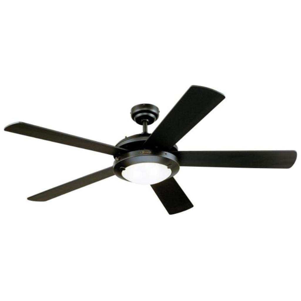 52" Matte Black 5 Reversible Blades Indoor LED Ceiling Fan 1