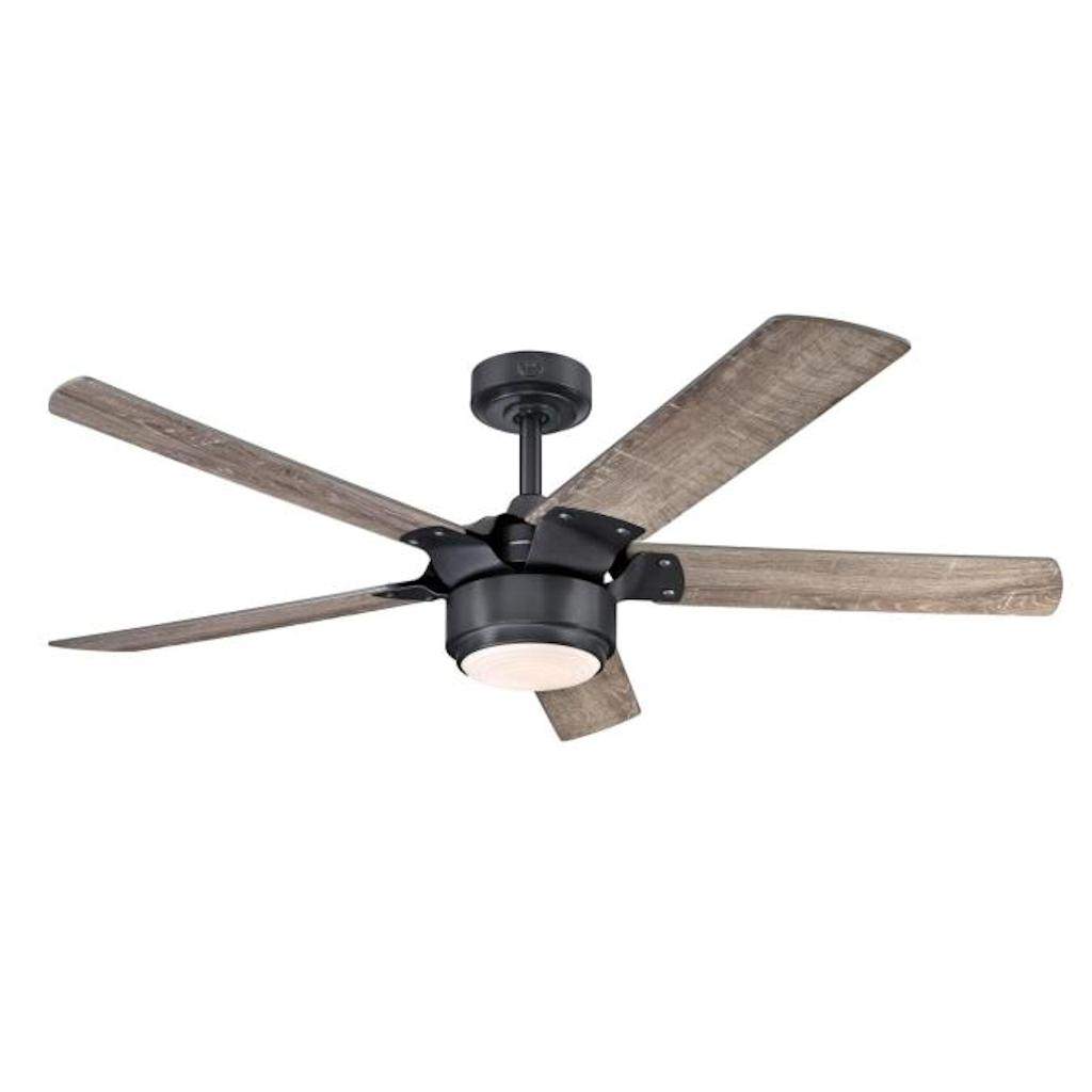 52" Iron Finish 3 Riverbed Blades Indoor LED Ceiling Fan 1