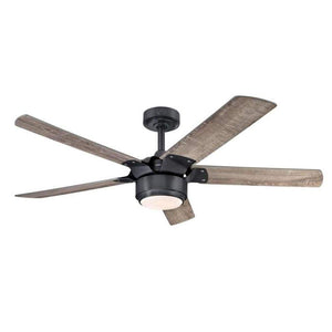 52" Iron Finish 3 Riverbed Blades Indoor LED Ceiling Fan 1