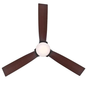 52'' 16 watt 3000K Natural White 3 Blade Walnut Black Indoor LED Ceiling Fan with Remote Control 3