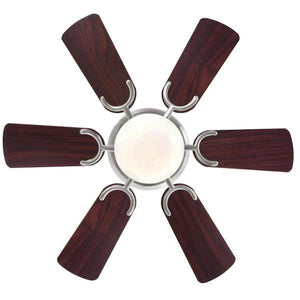30" Brushed Nickel 6 Reversible Blade Indoor LED Ceiling Fan 4