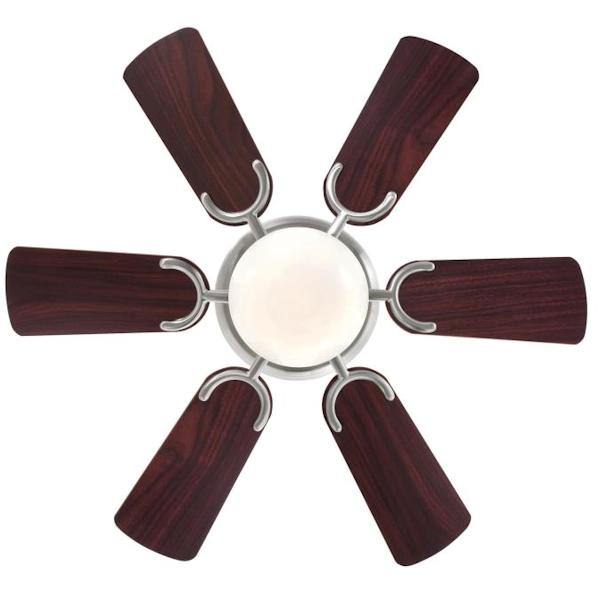 30" Brushed Nickel 6 Reversible Blade Indoor LED Ceiling Fan 4