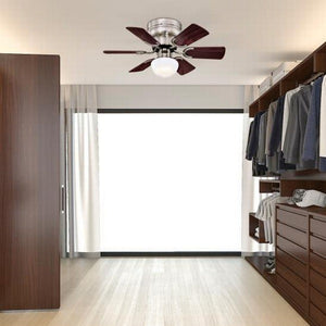 30" Brushed Nickel 6 Reversible Blade Indoor LED Ceiling Fan 6