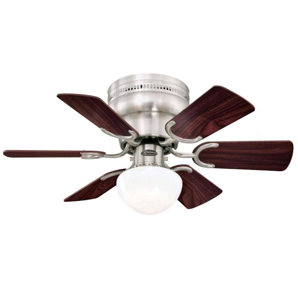 30" Brushed Nickel 6 Reversible Blade Indoor LED Ceiling Fan 1
