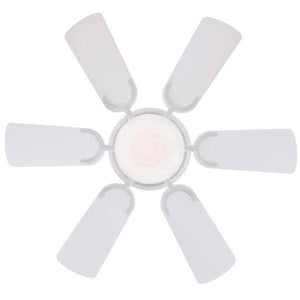 30" White 6 Reversible Blade Indoor LED Ceiling Fan 4