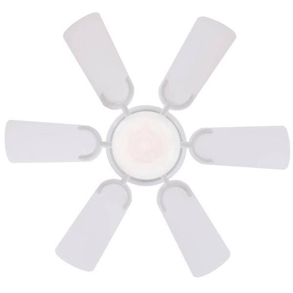 30" White 6 Reversible Blade Indoor LED Ceiling Fan 4