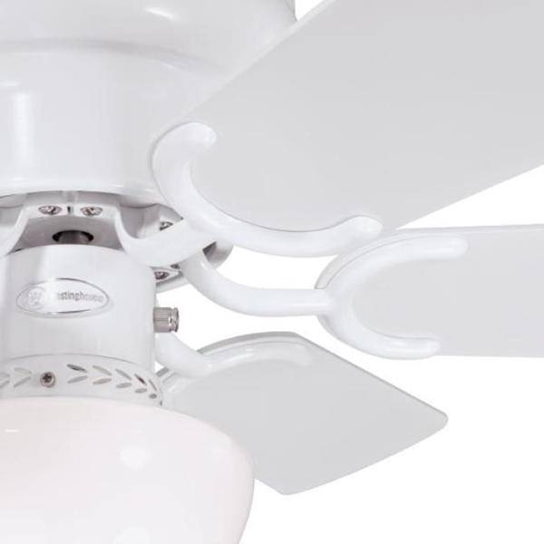 30" White 6 Reversible Blade Indoor LED Ceiling Fan 5