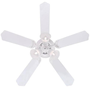 42" White Reversible Five-Blade Indoor LED Ceiling Fan 4