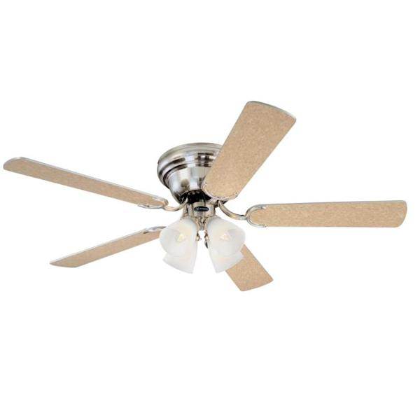 52" Brushed Nickel Indoor Reversible 5 Blade LED Ceiling Fan 3