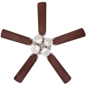 52" Brushed Nickel Indoor Reversible 5 Blade LED Ceiling Fan 4