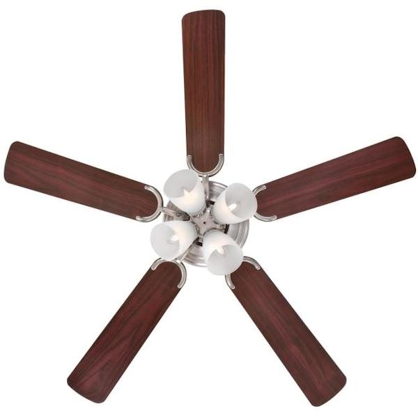 52" Brushed Nickel Indoor Reversible 5 Blade LED Ceiling Fan 4