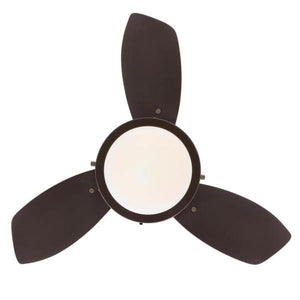 30" Espresso Reversible 3 Blade Indoor LED Ceiling Fan 4