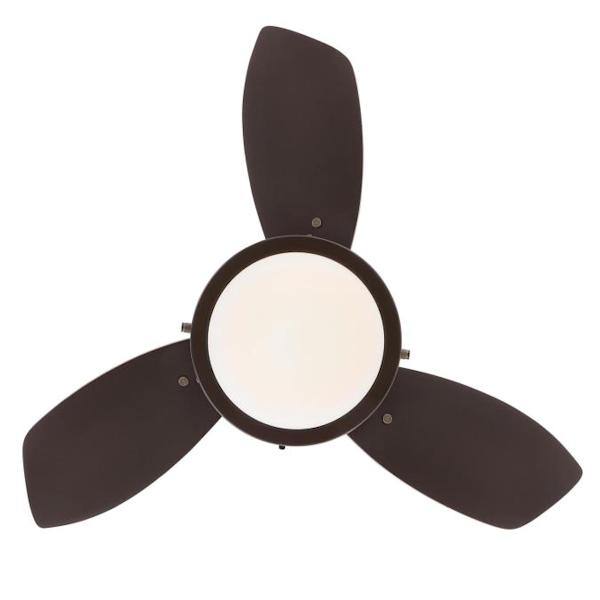 30" Espresso Reversible 3 Blade Indoor LED Ceiling Fan 4