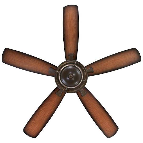 52" Aged Walnut Finish Indoor/Outdoor Reversible 5 Blade LED Ceiling Fan 4