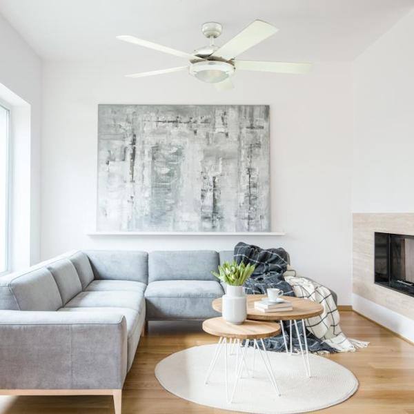 52" White Reversible 5 Blade Westinghouse Indoor Ceiling Fan 6
