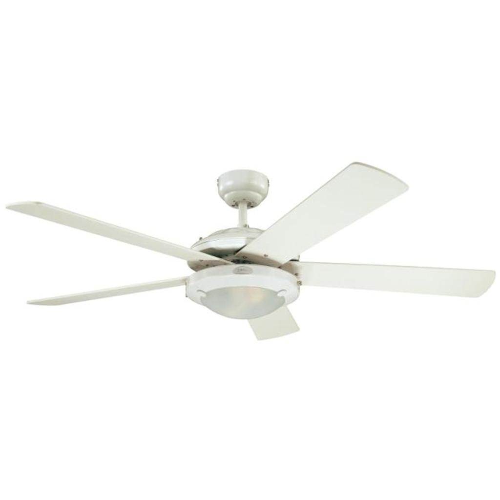 52" White Reversible 5 Blade Westinghouse Indoor Ceiling Fan 1