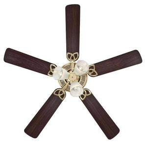 42" Polished Brass Indoor Reversible 5 Blade LED Ceiling Fan 4