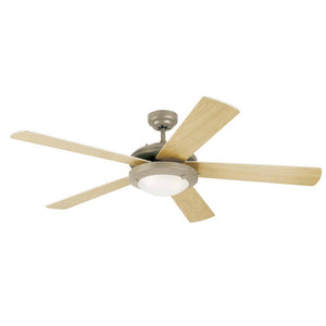 52" Comet Brushed Pewter Ceiling Fan LED Integrated 1