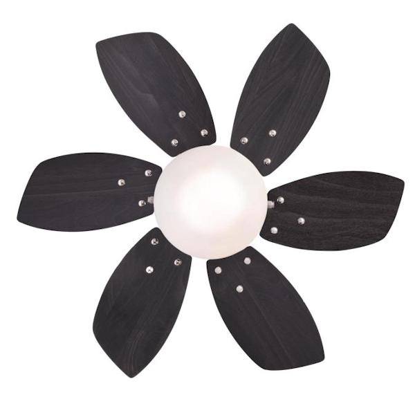 24" Chrome 6 Reversible Blade Indoor LED Ceiling Fan 4