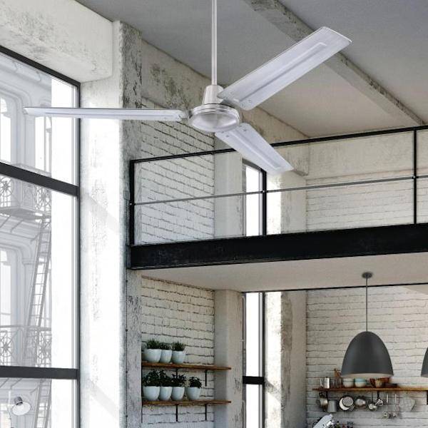 56" Brushed Nickel 3 Blade Ceiling Fan with Remote Control 4
