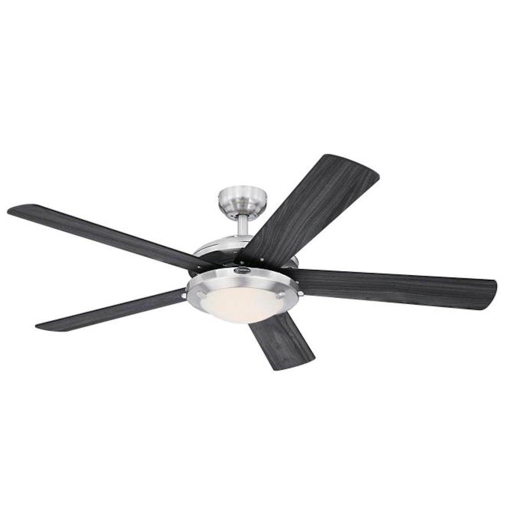 52" Brushed Nickel 5 Blade Indoor Ceiling Fan 1