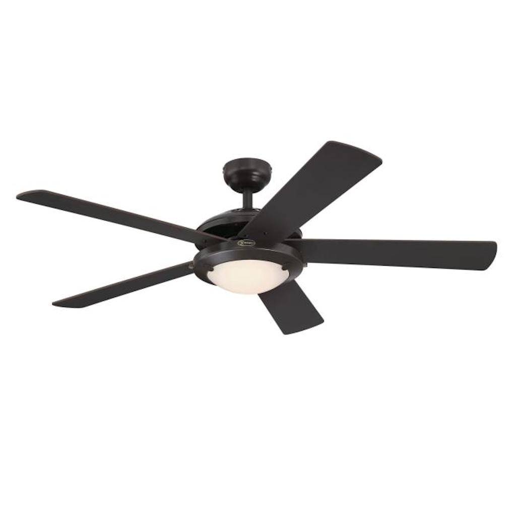 52" 16 watt 3000K Natural White Espresso Reversible Espresso/Rich Walnut Blades Indoor LED Ceiling Fan 1
