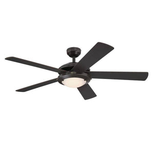 52" 16 watt 3000K Natural White Espresso Reversible Espresso/Rich Walnut Blades Indoor LED Ceiling Fan 1