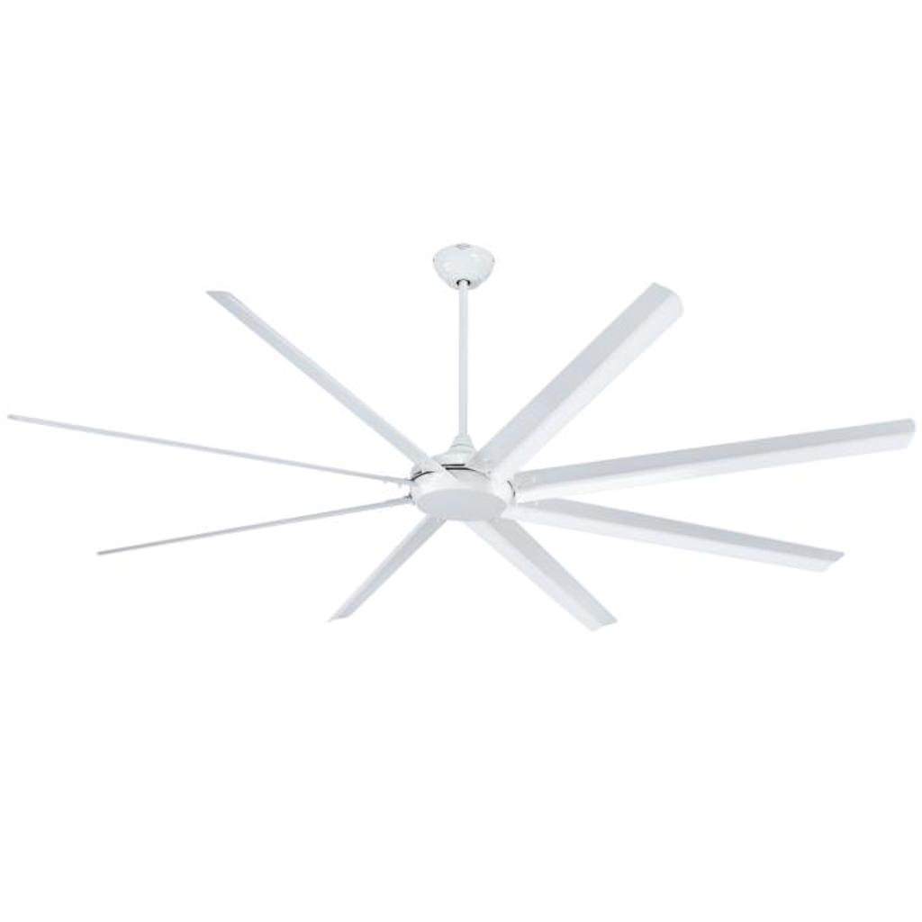 100" 8 Blade White Ceiling Fan with Remote Control 1