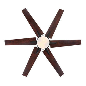 60" Black-Bronze 6 Reversible Blade Indoor LED Ceiling Fan 3
