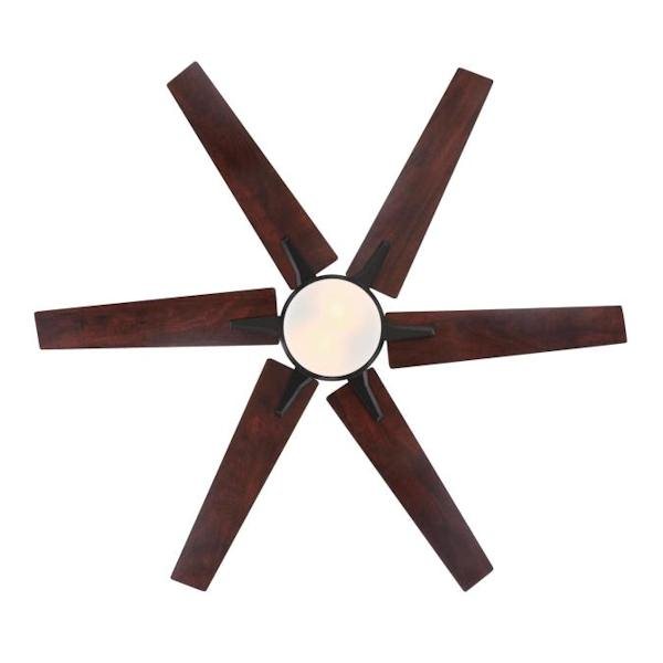 60" Black-Bronze 6 Reversible Blade Indoor LED Ceiling Fan 3