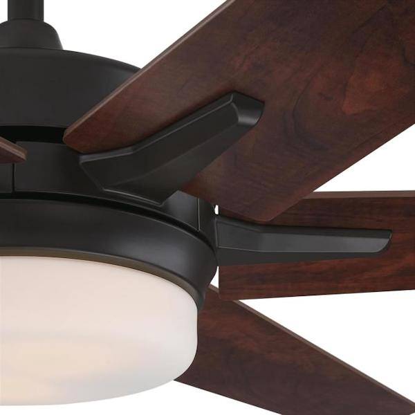 60" Black-Bronze 6 Reversible Blade Indoor LED Ceiling Fan 4