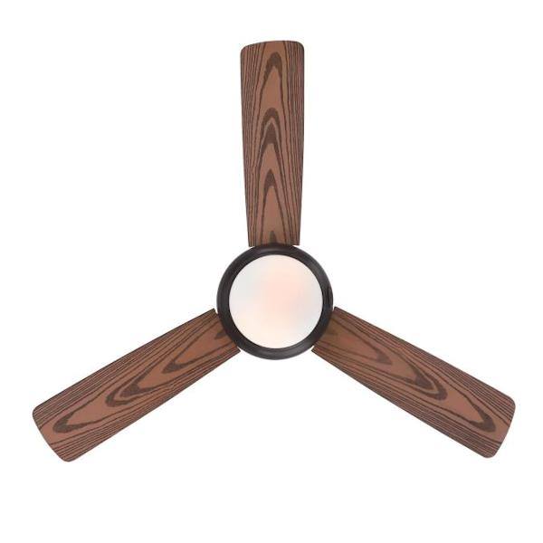 44" Black-Bronze 3 Reversible Blade Indoor LED Ceiling Fan 3