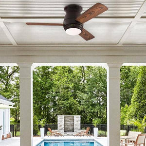 44" Black-Bronze 3 Reversible Blade Indoor LED Ceiling Fan 6